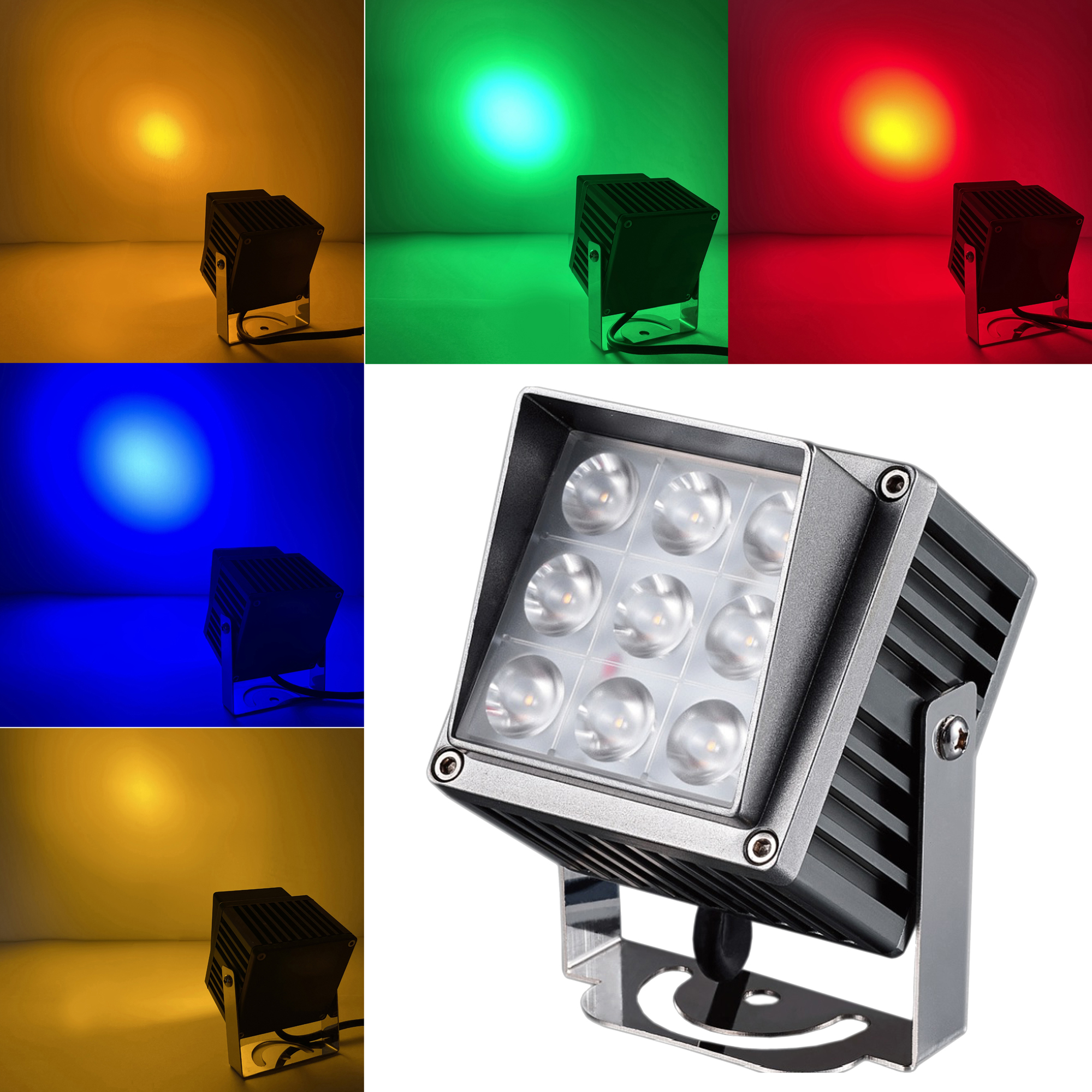 15W LED Flood Light Outdoor IP65 Waterproof colorful Light 1800K