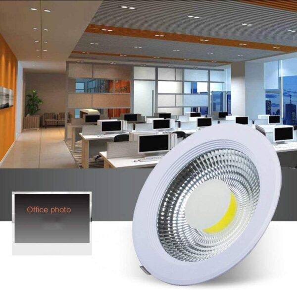 30W COB LED Warm White Downlight Spot Light Living Room Washroom Office Anti-glare Recessed Ceiling Light 6000K Embedded Recessed Spotlight Elsewedy ES-0113 - Image 2