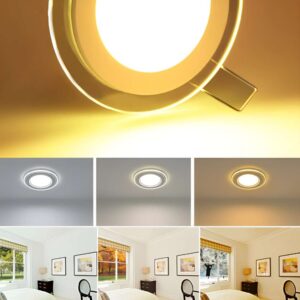 Led Glass Down light Recessed 5Watt 6000k White, Room, Kitchen, Bars, Bedrooms, Shops Elsewedy 0114