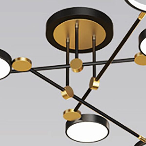 Ceiling Light 80W Modern Chandelier LED Ceiling Lamp, For Living Room Dining Room Bedroom, Creative Simple Ceiling Lamp-Black tricolor light 120 * 26cm 1315/8-BK+GD-ELSEWED - Image 5