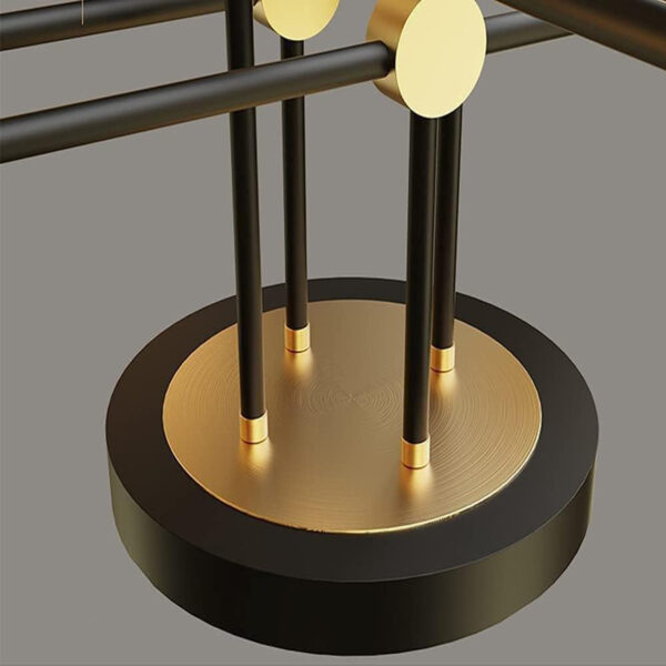 Ceiling Light 80W Modern Chandelier LED Ceiling Lamp, For Living Room Dining Room Bedroom, Creative Simple Ceiling Lamp-Black tricolor light 120 * 26cm 1315/8-BK+GD-ELSEWED - Image 6