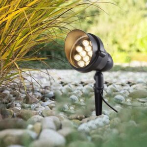 ELSEWEDY Landscape Lights Low Voltage Spot Lights for Outdoor Flood Lighting Spike Light 3000K IP65 with Metal Spike and Connector Garden Light 12W & 15W