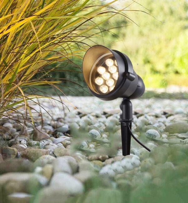 ELSEWEDY Landscape Lights Low Voltage Spot Lights for Outdoor Flood Lighting Spike Light 3000K IP65 with Metal Spike and Connector Garden Light 12W & 15W