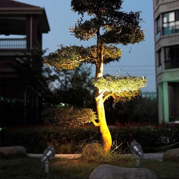 ELSEWEDY Landscape Lights Low Voltage Spot Lights for Outdoor Flood Lighting Spike Light 3000K IP65 with Metal Spike and Connector Garden Light 12W & 15W - Image 4