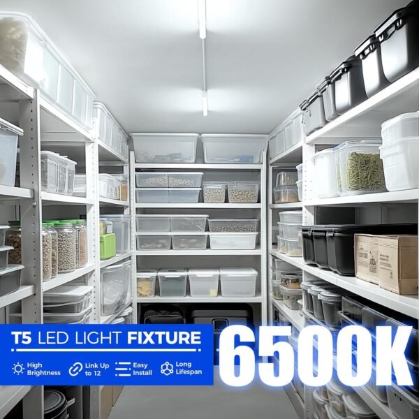 Led Batten Light 4ft 120cm, T5 Led Tube Lights, 1800lm 18W 3000K-6500K Super Bright, Day White-Warm White- LED Garage Workshop Lighting, Wall and Ceiling Batten Lights 18W-T5-ELSEWEDY - Image 10
