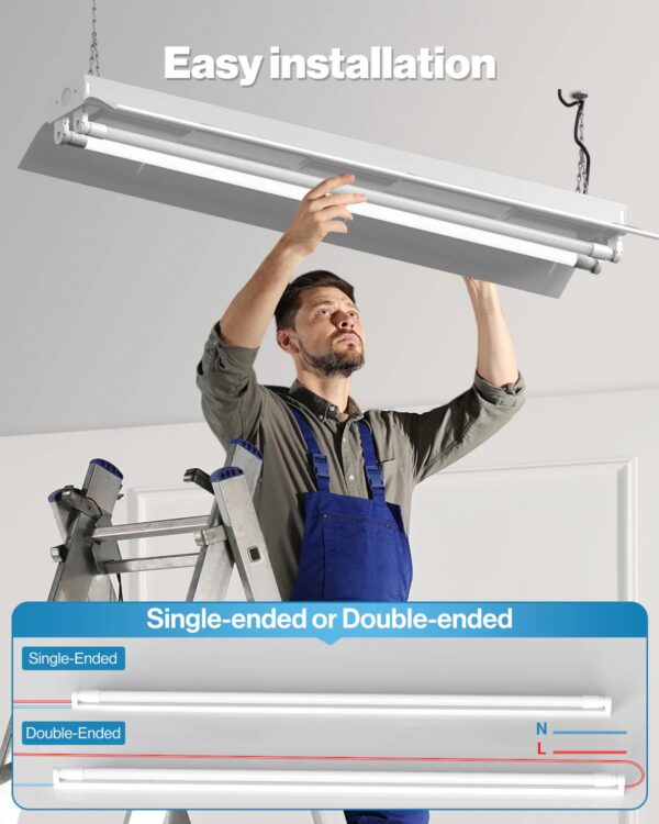 T8 LED Rod 2 Foot, 9 Watt Equivalent, Type A Tube Light, Plug & Play, T8 or T12 LED Fluorescent Replacement, Frosted, 3000K Warm White, 6000K Day White 9W-T8-CANYON - Image 7