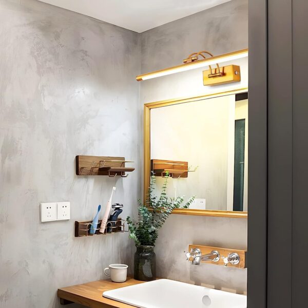 Gold Bathroom Light Fixtures Over Mirror 20W 180° Rotatable Dimmable Vanity Light Bar, Brushed Gold Bathroom Vanity Lights Above Mirror 2006-L-Elsewedy - Image 3