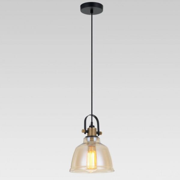 Kitchen Island Pendant Light Fixtures 3000K LED Amber Modern Ceiling Hanging Lighting Amber Glass Shade Nordic Style Adjustable Pendant Lamp for Dining Room Bedroom Hallway 2109/1-ELSEWEDY - Image 2