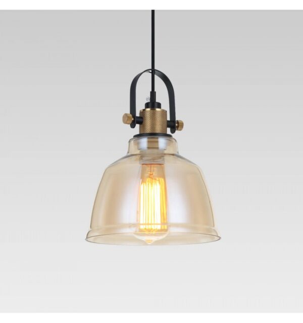 Kitchen Island Pendant Light Fixtures 3000K LED Amber Modern Ceiling Hanging Lighting Amber Glass Shade Nordic Style Adjustable Pendant Lamp for Dining Room Bedroom Hallway 2109/1-ELSEWEDY