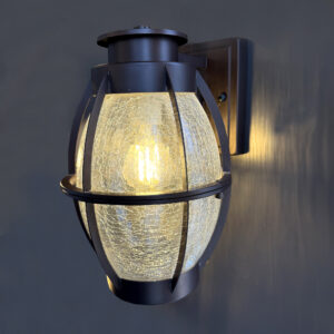 Elsewedy Vintage Wall Light with Tempered Glass Shade, Outdoor Rainproof Wall Sconces Exterior Wall Lighting Fixture for Corridor, Courtyard, Bedroom, Barn, Garage Indoor and Outdoor IP44 E27 2229-1W-ELSEWEDY