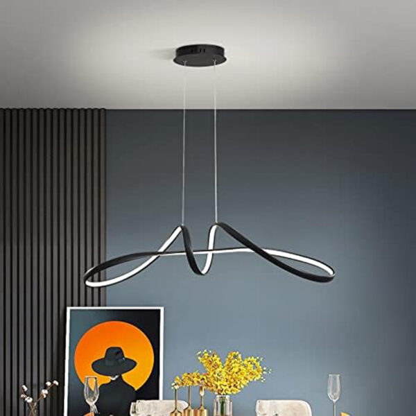 Kitchen Island Pendant Light - Adjustable Chrome Chandelier for Dining Room & Kitchen, 30W LED Hanging Fixture Over Table 23116-D01A-CH-ELSEWEDY - Image 2
