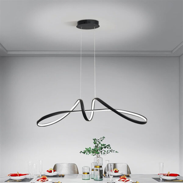Kitchen Island Pendant Light - Adjustable Chrome Chandelier for Dining Room & Kitchen, 30W LED Hanging Fixture Over Table 23116-D01A-CH-ELSEWEDY - Image 3