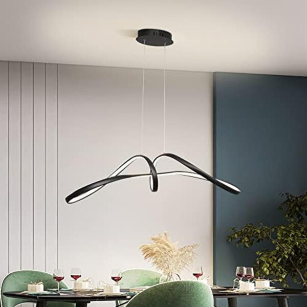 Kitchen Island Pendant Light - Adjustable Chrome Chandelier for Dining Room & Kitchen, 30W LED Hanging Fixture Over Table 23116-D01A-CH-ELSEWEDY - Image 4