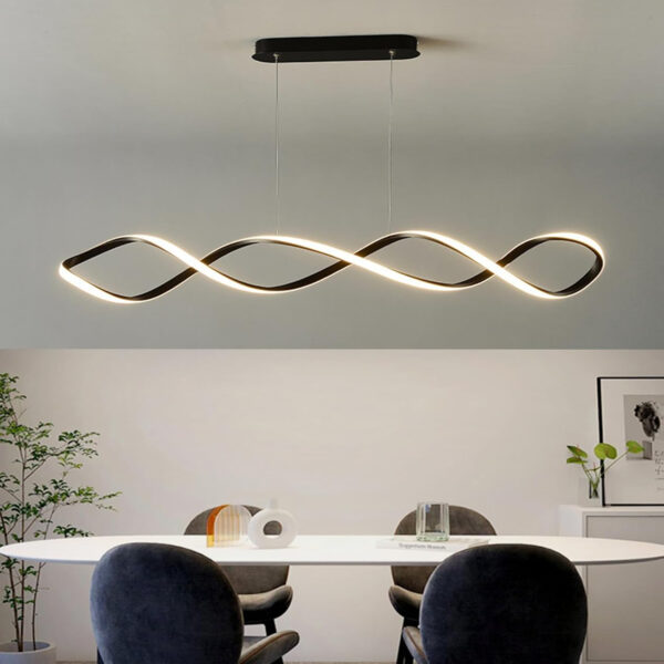 LED Pendant Light Dining Table Pendant Light Modern Pendant Light Adjustable Pendant Light Chrome Color Pendant Light Dining Room Kitchen, Living Room, Office Lamp 23119-D01A-CH-ELSEWEDY - Image 2