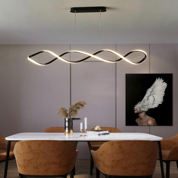 LED Pendant Light Dining Table Pendant Light Modern Pendant Light Adjustable Pendant Light Chrome Color Pendant Light Dining Room Kitchen, Living Room, Office Lamp 23119-D01A-CH-ELSEWEDY - Image 3