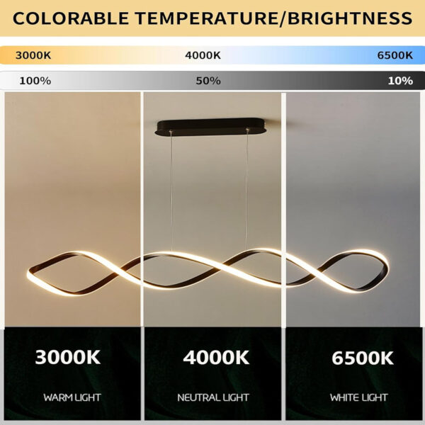 LED Pendant Light Dining Table Pendant Light Modern Pendant Light Adjustable Pendant Light Chrome Color Pendant Light Dining Room Kitchen, Living Room, Office Lamp 23119-D01A-CH-ELSEWEDY - Image 4