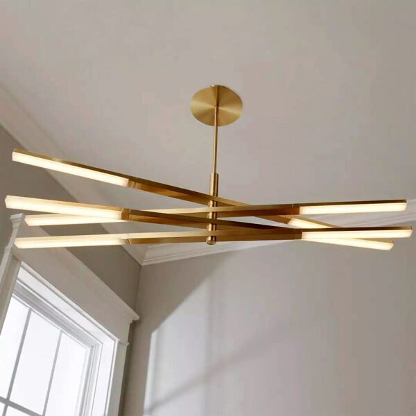 Happy shopping Chandeliers 8-Light 85 Cm Sputnik Design Chandelier 40W Aluminum Electroplated/Painted Finishes Artistic/Nordic Style 24020-GD-ELSEWEDY - Image 3