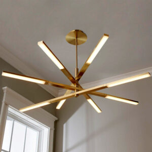 Happy shopping Chandeliers 8-Light 85 Cm Sputnik Design Chandelier 40W Aluminum Electroplated/Painted Finishes Artistic/Nordic Style 24020-GD-ELSEWEDY