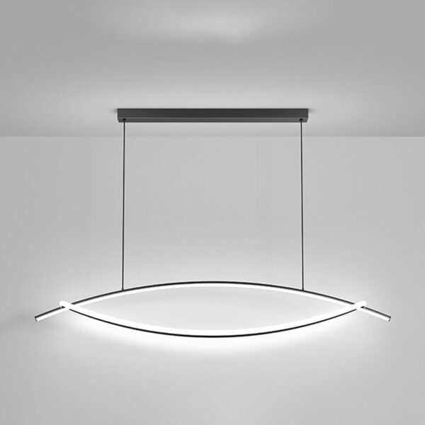 Modern LED Chandelier, Arch Black Chandelier, Adjustable Height Luxury Led Pendant Light for High Ceiling Living Room, Bedroom, Dining Room, Kitchen Island 24021-BL-ELSEWEDY - Image 3