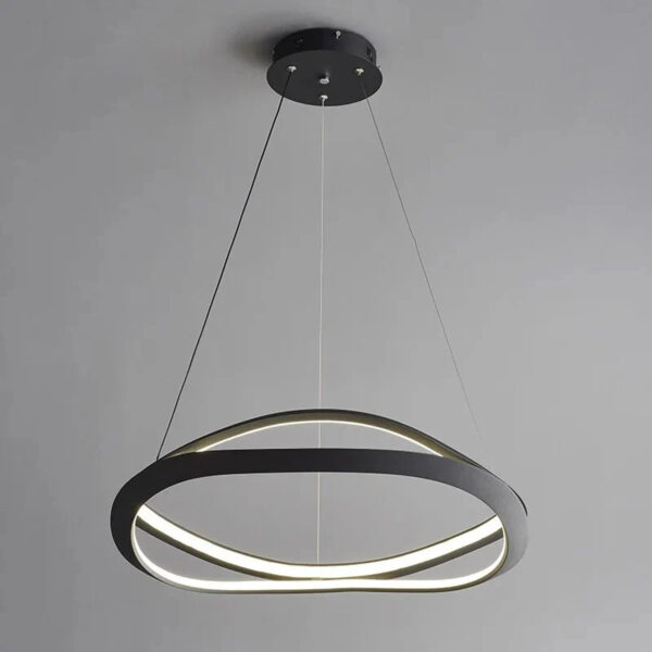 LED Pendant Light Dining Table Pendant Light Modern Pendant Light Adjustable Pendant Light Black Color Pendant Light Dining Room Kitchen, Living Room, Office Lamp 24022-800-BK-ELSEWEDY - Image 2