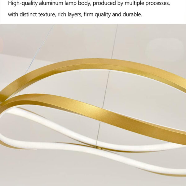 LED Pendant Light Dining Table Pendant Light Modern Pendant Light Adjustable Pendant Light Gold Color Pendant Light Dining Room Kitchen, Living Room, Office Lamp 24022-800-GD-ELSEWEDY - Image 2