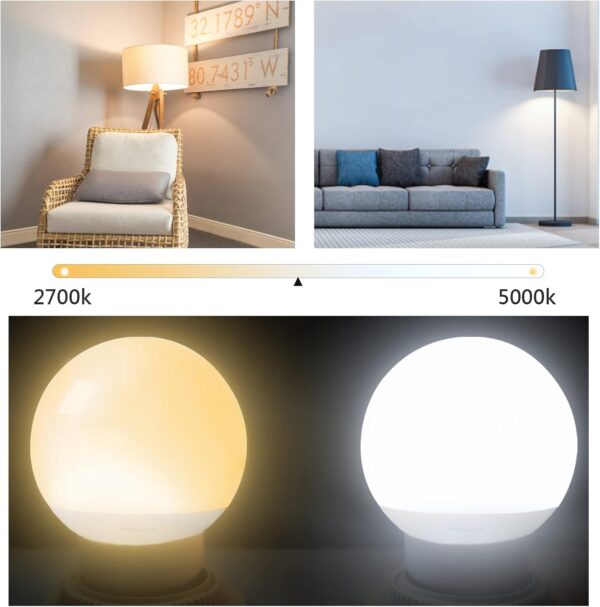 Led Light Bulb, G120 Globe Bulb,30W(150W Equivalent) Led Bulbs Warm White 3000K, Cool White 6500K Large Globe Light Bulbs, Non-Dimmable, E27 Base, 3000 Lumen, Energy Saving, Perfect for Home Living Room Lighting 30W-E27-CANYON - Image 2