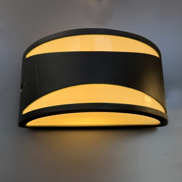 Half Moon Outdoor Wall lamp, IP44, E27 Socket, Bulb not Included, Security Light, Black Metal, Wall Mounted Luminaire IP54 Egylux 3301B-EGX - Image 3