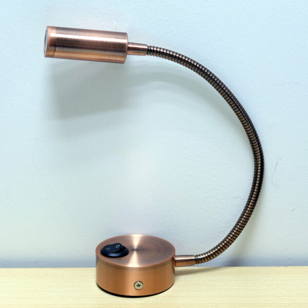 Bedside Reading Wall Light, AC85-265V LED Flexible Gooseneck Reading Study Bed Lamp OFF/ON Switch Bedroom, Living Room, Study Room(3000K Warm White-3W) Red Bronze Elsewedy 40-01C-SPOTLIGHT - Image 2