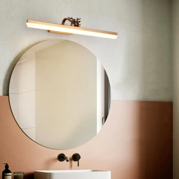 Gold Bathroom Light Fixtures Over Mirror 20W 180° Rotatable Dimmable Vanity Light Bar, Brushed Gold Bathroom Vanity Lights Above Gold Color Body 5003/L-Elsewedy - Image 2