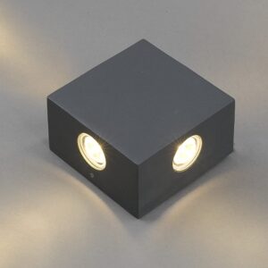 Elsewedy LED Wall Lights 4W Outdoor Indoor Waterproof IP54, Up Down Aluminum Outside Light, Wall Lamps for Living Room Bedroom Garden Entrance, 500 Lumen, Warm White 3000K, Grey EGYLUX 6020-4X1W-EGX