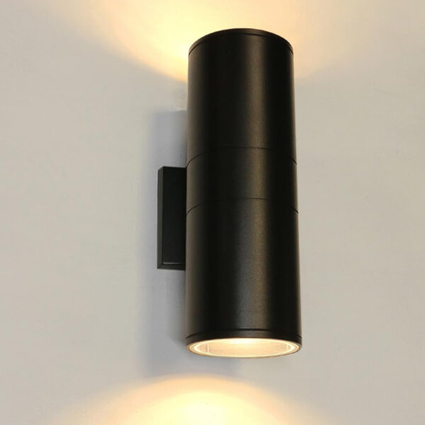 Outdoor Wall Lights,Bling Patio Exterior Wall Light Fixture, Stainless Steel IP65 Wall Mount Cylinder Design, Up Down Light Fixture for Porch, Backyard and Front Door 6033B-E27-M-EGX - Image 2