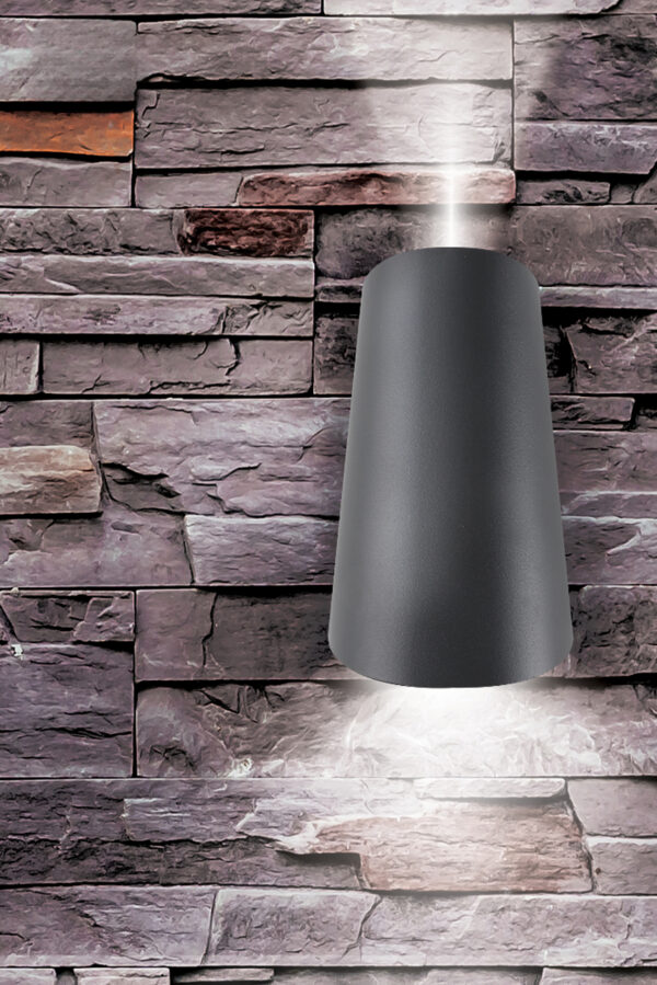Outdoor Wall Lights Mains Powered, Up Down Outside Wall Lights IP65 Waterproof, Porch Light Front Door Lamp Modern Aluminum 3000K, Exterior LED Lighting Sconce Wall Mounted for House, Black AS070-11W-WW-EGYLUX - Image 5