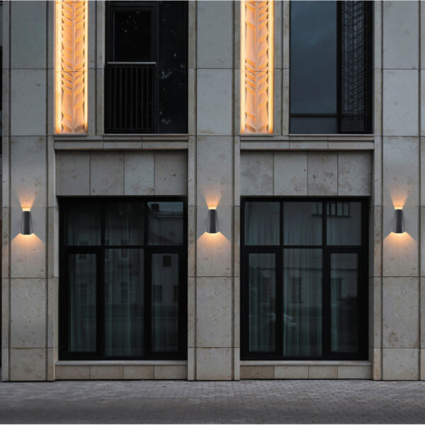 Outdoor Wall Lights Mains Powered, Up Down Outside Wall Lights IP65 Waterproof, Porch Light Front Door Lamp Modern Aluminum 3000K, Exterior LED Lighting Sconce Wall Mounted for House, Black AS070-11W-WW-EGYLUX - Image 4
