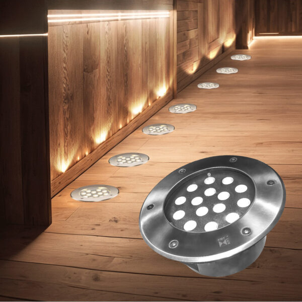 15W Garden Buried Light Outdoor Spotlight IP67 Waterproof Recessed Ground Light AC85-265V for Yard, Walkway, Patio, Step, Path, Villa Underground Lights (Color : Warm White, Size : 15W) 3000K 7015-EGYLUX - Image 2
