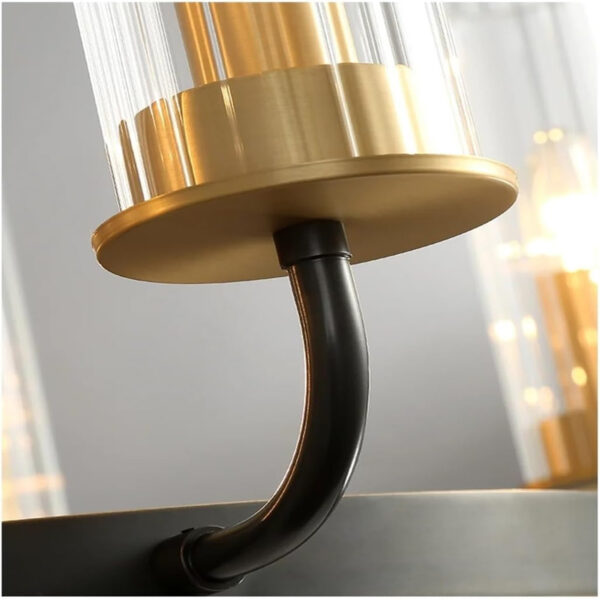 Modern Chandelier Living Room Bedroom Dining Room Model Room Villa, Hanging Light, E14 American Light Luxury Copper Chandelier Lighting, Designer Simple Glass During Lighting-Copper and Black 8 Head 7516-8-ELSEWEDY - Image 10