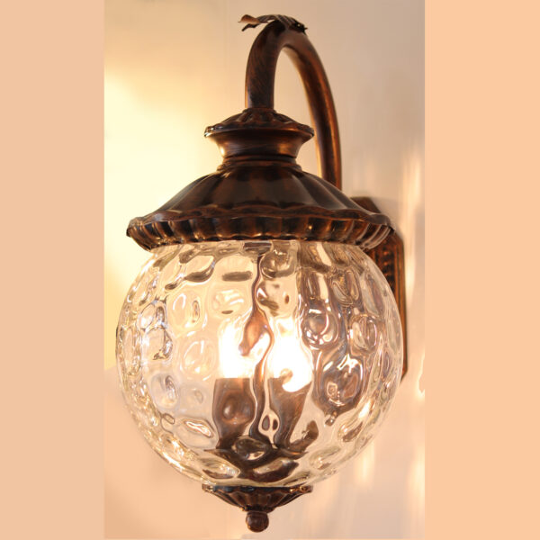 Exterior Wall Lantern Sconce, Aluminum Glass Waterproof IP44 Wall Sconce, Retro Creativity Balcony Wall Lamp Light, for Front Door, Entry, Porch, Patio E14 8177-2WL-ELSEWEDY - Image 2