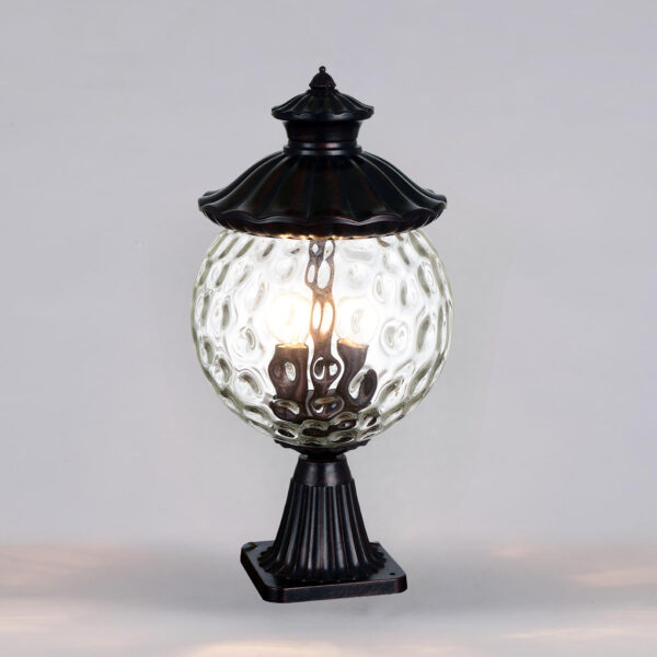 Metal Gate lamp for Pillars | Waterproof Outdoor Light for Home Decorative Exterior/Outdoor Light/Gate Light/Garden Lamp/Pillar Lamp/Gardner Lights IP44 E14 8177-2GL-ELSEWEDY