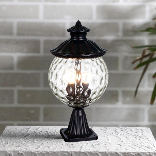Metal Gate lamp for Pillars | Waterproof Outdoor Light for Home Decorative Exterior/Outdoor Light/Gate Light/Garden Lamp/Pillar Lamp/Gardner Lights IP44 E14 8177-2GL-ELSEWEDY - Image 3