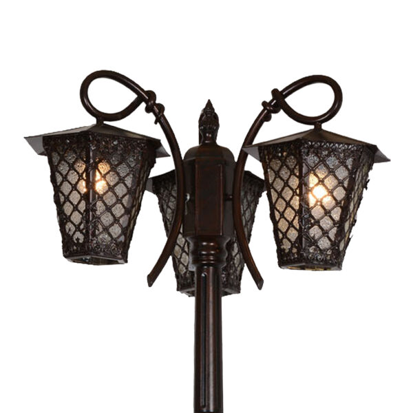 Elsewedy Outdoor Pole Light, 3-Head Surface-Mount Post Combination, Wet Location Outdoor Street Light, LED Landscape Lamp Post Lighting for Backyard, Patio, Garden, Walkway 8228-3DF-ELSEWEDY - Image 3