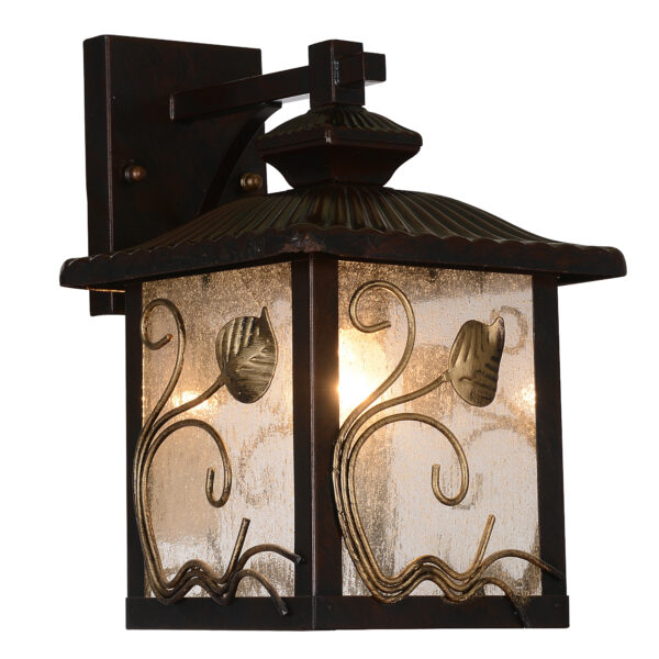 Outdoor Light Fixtures Wall Mount, Brown Exterior Sconce Lights Waterproof, Dusk to Dawn Porch Light with Beveled Glass, 100% Aluminum Outdoor Wall Lantern for Garage, Outside Lights for Patio IP44 E27 8311-1WS-ELSEWEDY - Image 2