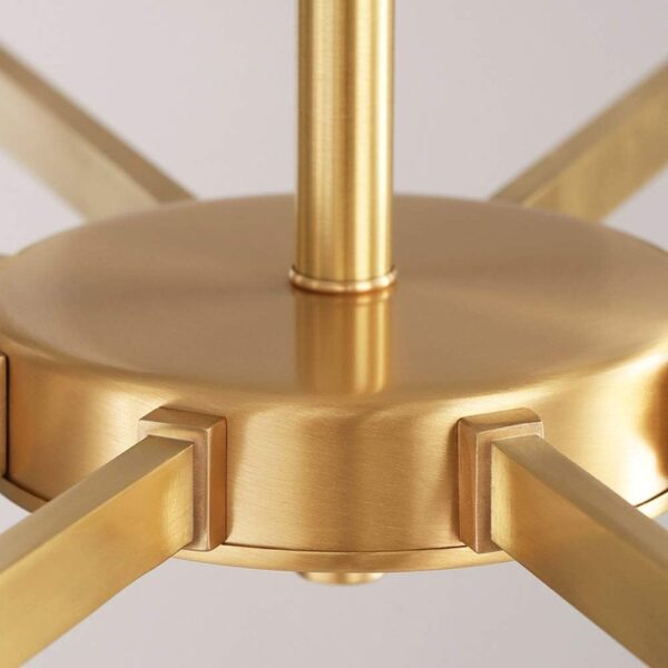 Pendant Light, Retro Minimalist Chandeliers Compatible with Dining Room Living Room Bedroom Glass Led Pendant Light Gold Hanging Lamps E27*8, 50*45 cm good material 8748/8-ELSEWEDY - Image 5