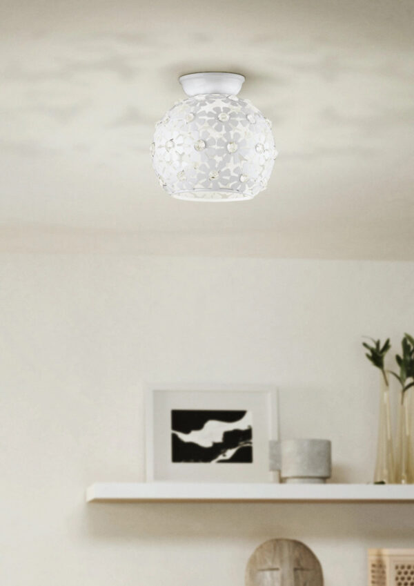 Ceiling Light 20x18cm White Crystal HANIFA 92282-EGLO - Image 2