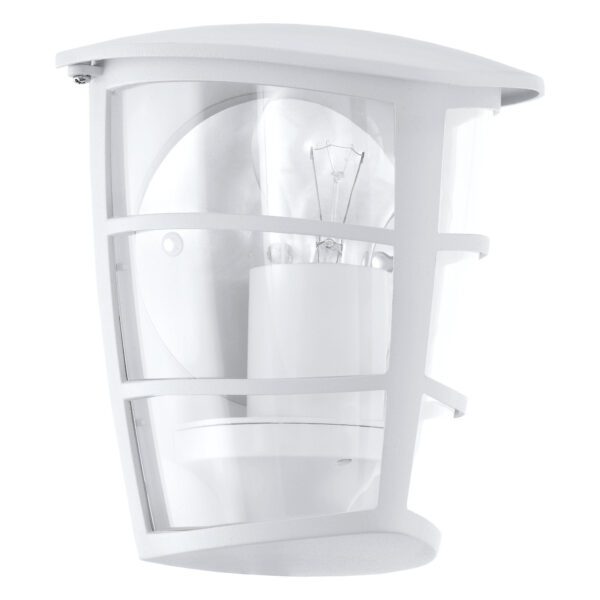 Eglo Wall Light Fitting, Flush Mount for Wall or Ceiling, E27 Lamp, Aluminum Housing, Water-Proof for Outdoor, White Finish ALORIA 93403-EGLO - Image 3