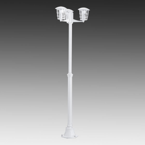 Outdoor Lamp Post Light, Dusk to Dawn Triple-Head Waterproof Street Light, White Pole Lights for Outside fiber pole Anti-Rust, Led Lantern Lamp Fixture for Backyard Driveway Garden Patio Décor 180 CM WHITE IP44 ALORIA 93405-EGLO - Image 2