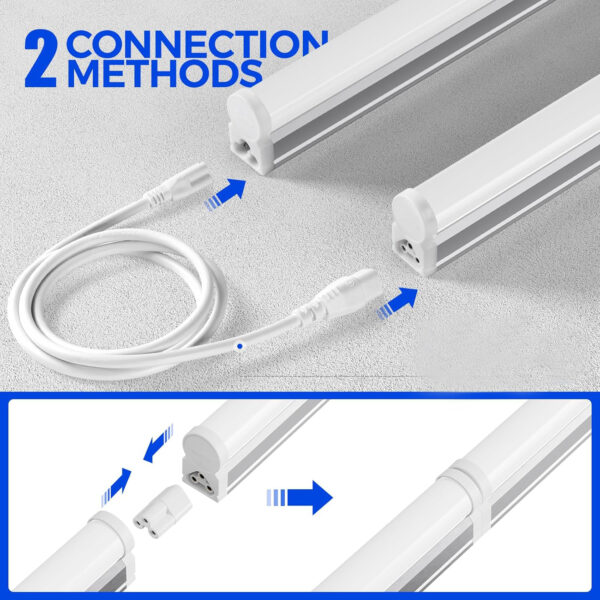 Led Batten Light 2ft 60cm, T5 Led Tube Lights, 900lm 9W 3000K-4000K-6500K Super Bright, Day White-Cool White-Warm White- LED Garage Workshop Lighting, Wall and Ceiling Batten Lights 9W-T5-ELSEWEDY - Image 3