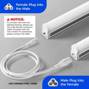 Led Batten Light 4ft 120cm, T5 Led Tube Lights, 1800lm 18W 3000K-6500K Super Bright, Day White-Warm White- LED Garage Workshop Lighting, Wall and Ceiling Batten Lights 18W-T5-ELSEWEDY