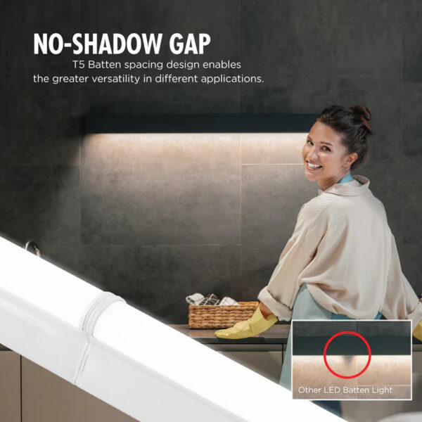 Led Batten Light 2ft 60cm, T5 Led Tube Lights, 900lm 9W 3000K-4000K-6500K Super Bright, Day White-Cool White-Warm White- LED Garage Workshop Lighting, Wall and Ceiling Batten Lights 9W-T5-ELSEWEDY - Image 6