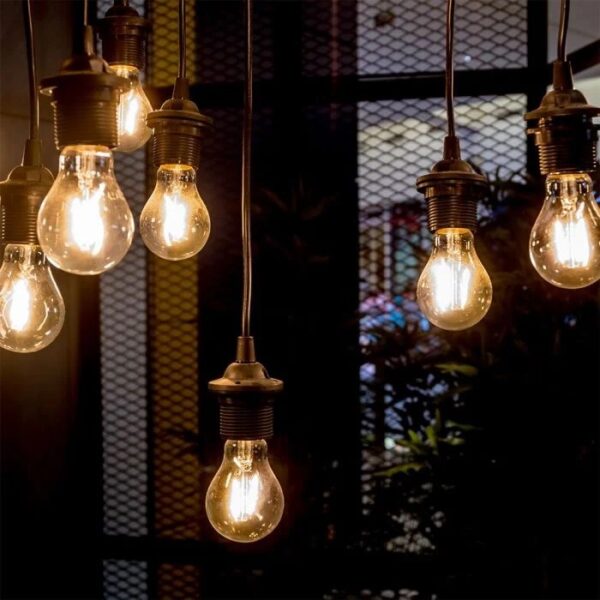 E27 Screw Bulb, Vintage E27 LED Light Bulbs,A60 6.5W Edison Screw Bulb, Filament Light Bulbs, Warm White 2200K, 350LM, Equivalent 35W, Decorative Light Bulbs, AC230V,Amber A60-6.5W/E27-AMBER - Image 2