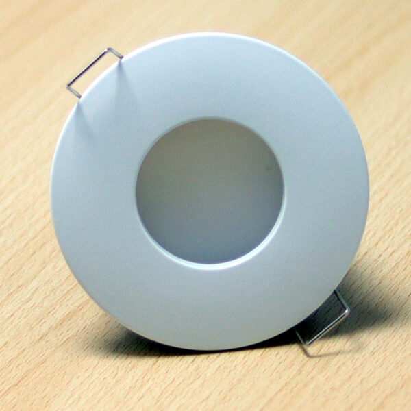Round White IP44 Recessed Spotlight Frame MR16 Fixture Aluminum Mounting Frame Recessed Spotlight Including GU10 Socket for LED, Halogen Ceiling Spot Recessed Lights Hole Color AG-6601-ELSEWEDY - Image 3