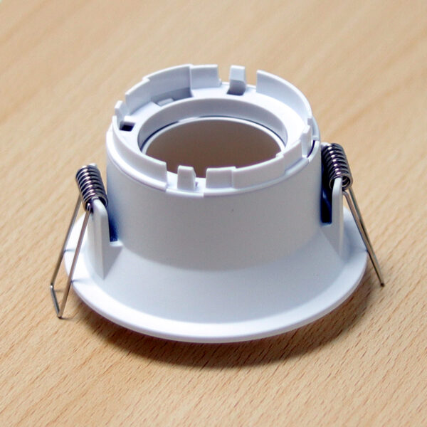 Round White Matte Anti-Glare Recessed Spotlight Frame MR16 Fixture Aluminum Mounting Frame Recessed Spotlight Including GU10 Socket for LED, Halogen Ceiling Spot Recessed Lights Hole Color  AG-9014B-ELSEWEDY - Image 2